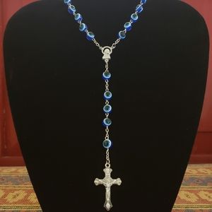Evil Eye Rosary Catholic Rosario Mal de Ojo Gods Eye Ojo De Dios